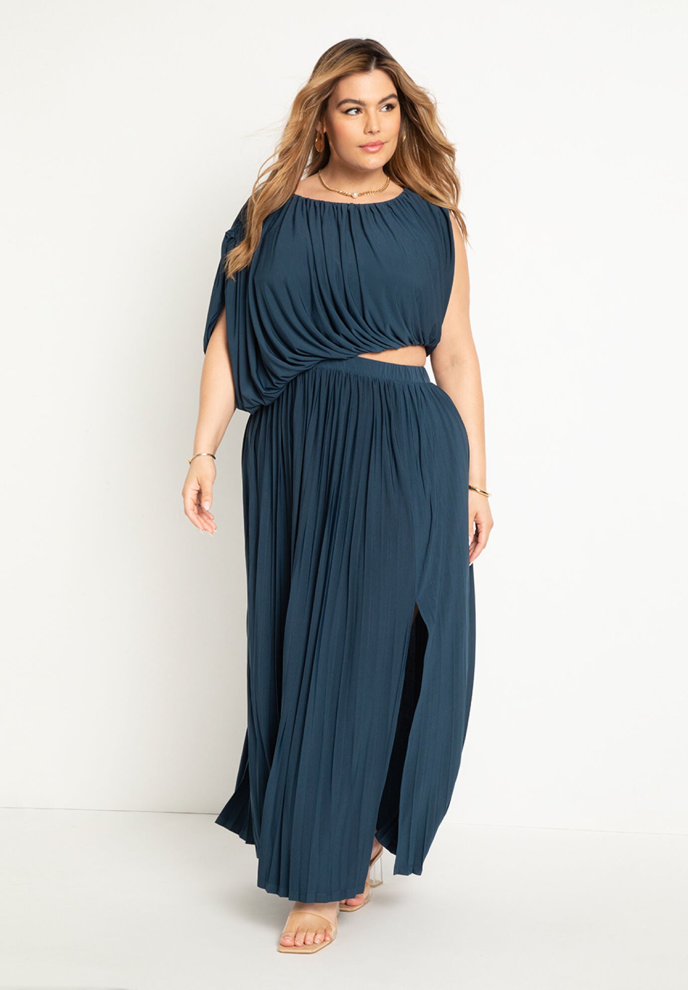 Plus size asymmetrical sale maxi dress