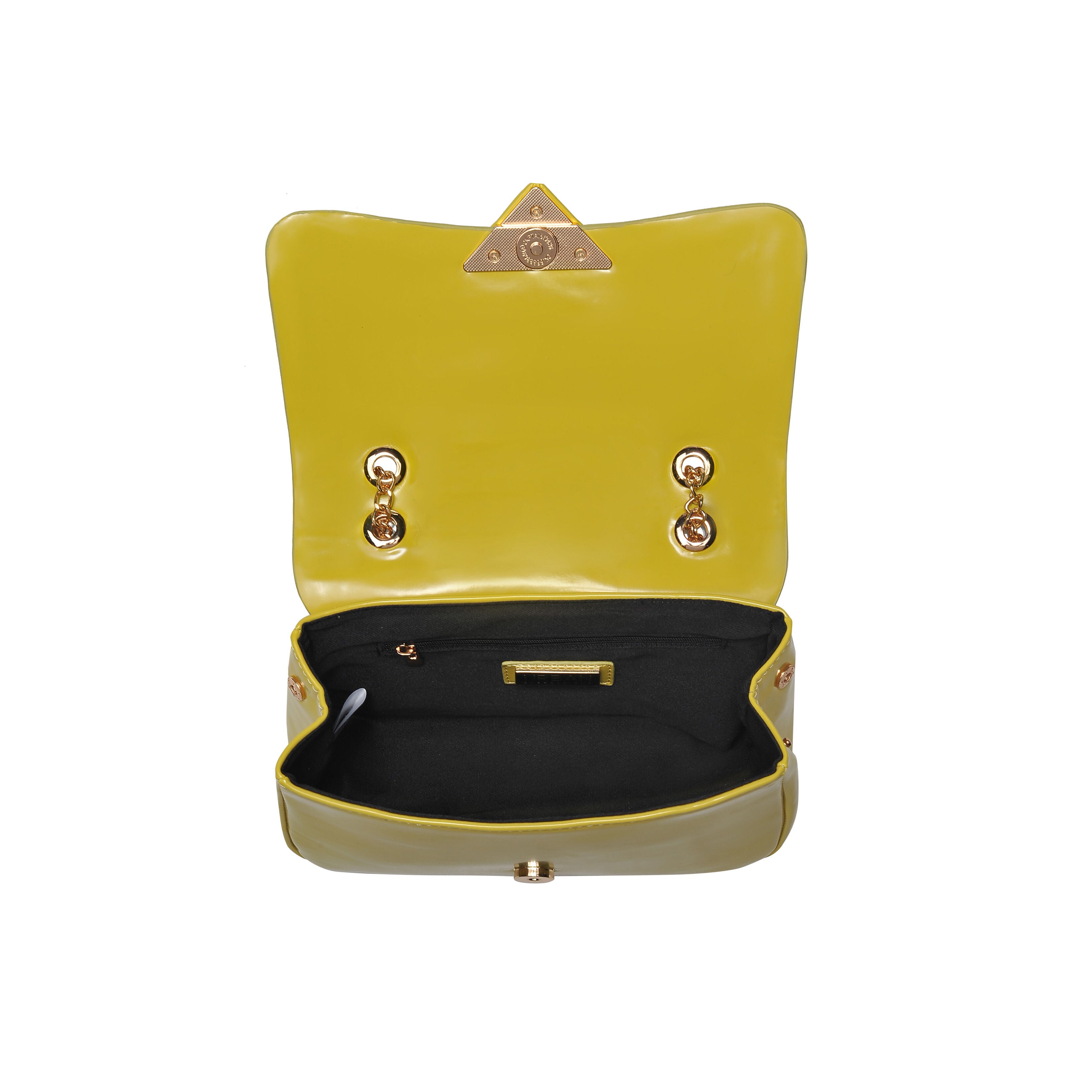 Triangle Detail Flap Bag, CHARTREUSE, alternate image number 3
