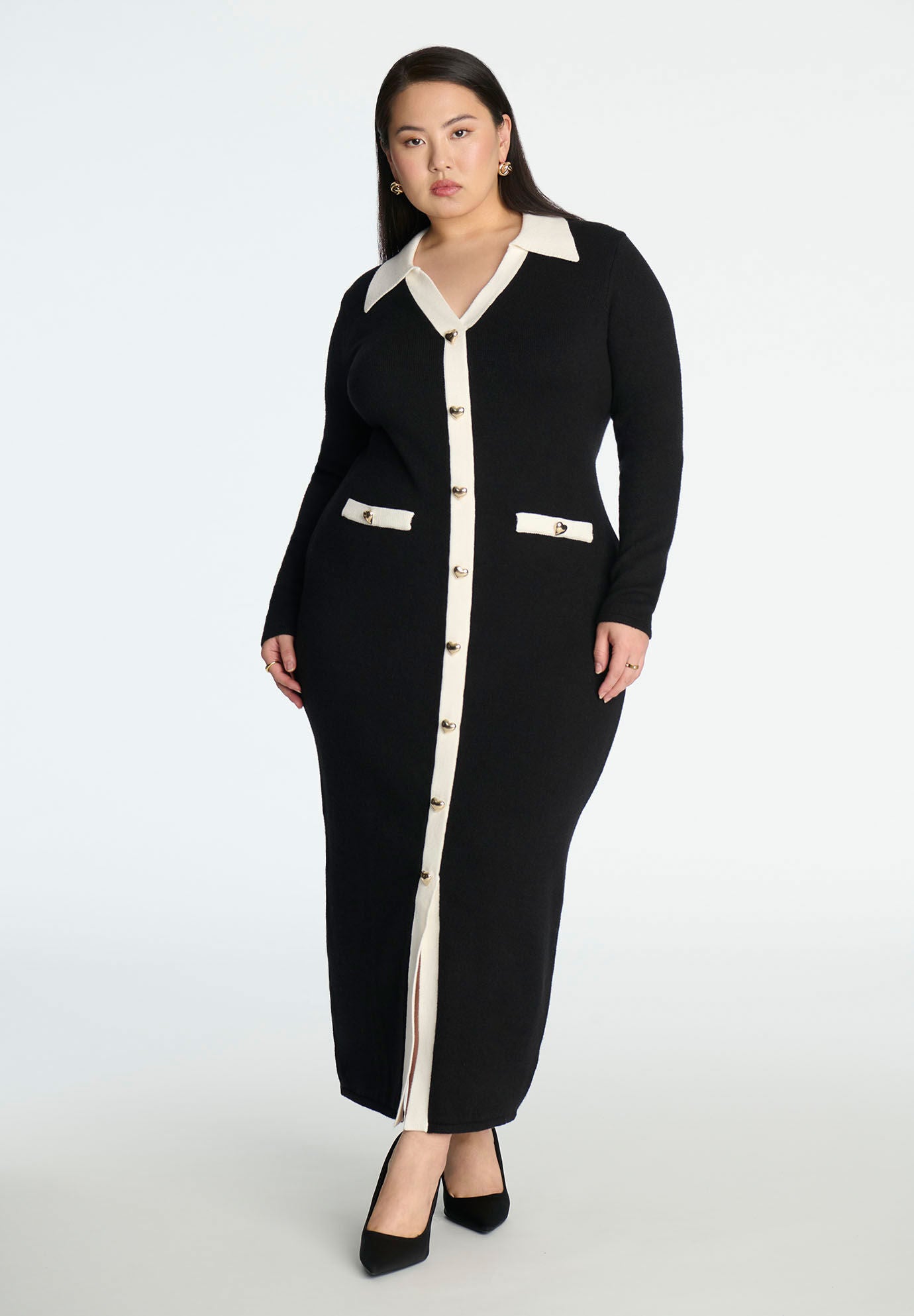 Cape Sleeve Belted Midi Dress | ELOQUII