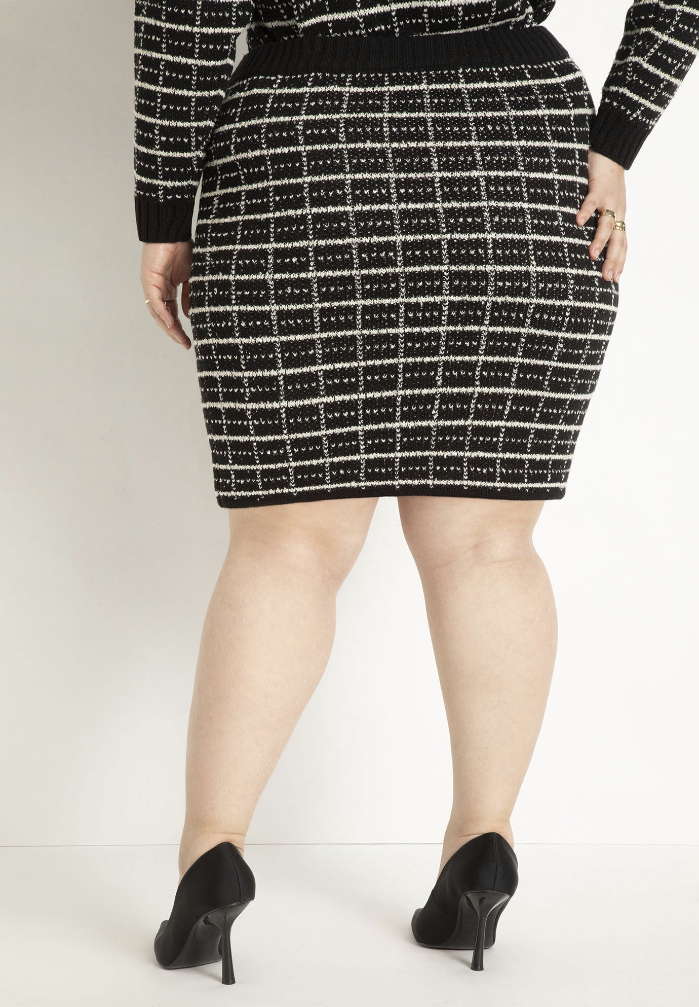 Knit Tweed Mini Skirt | Eloquii