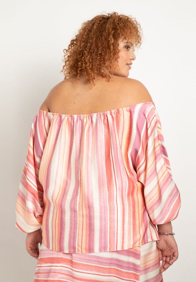 Off The Shoulder Poet Sleeve Blouse, , on-hover image number null