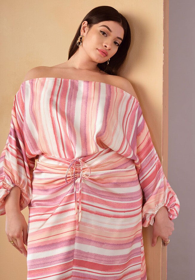 Off The Shoulder Poet Sleeve Blouse, , alternate image number null