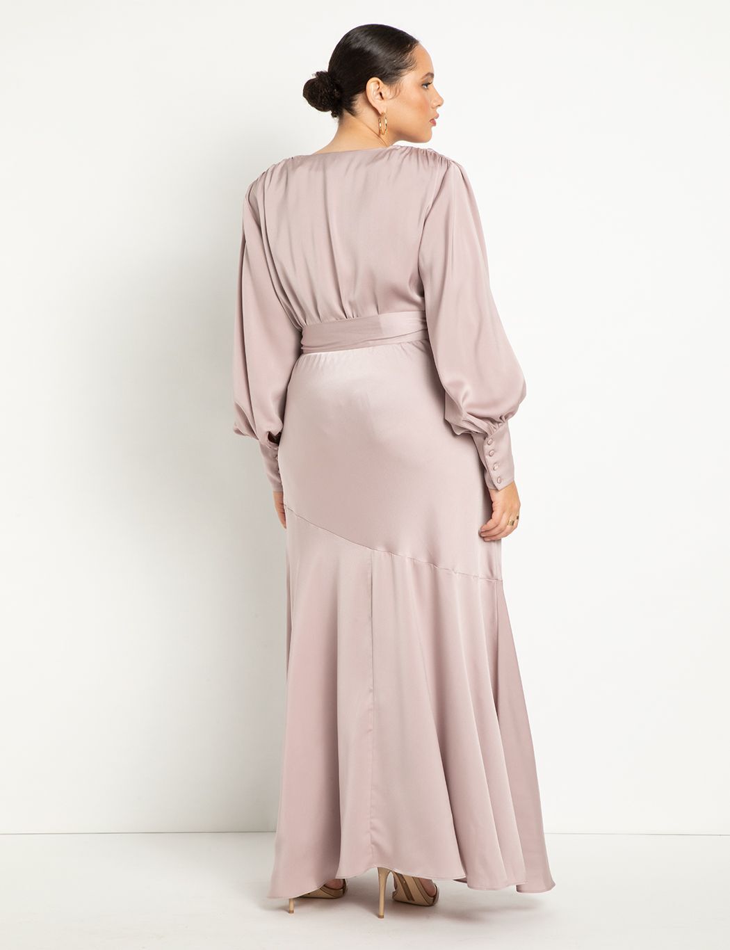 Carmen Satin One Shoulder Maxi Gown (Mauve) main image 1