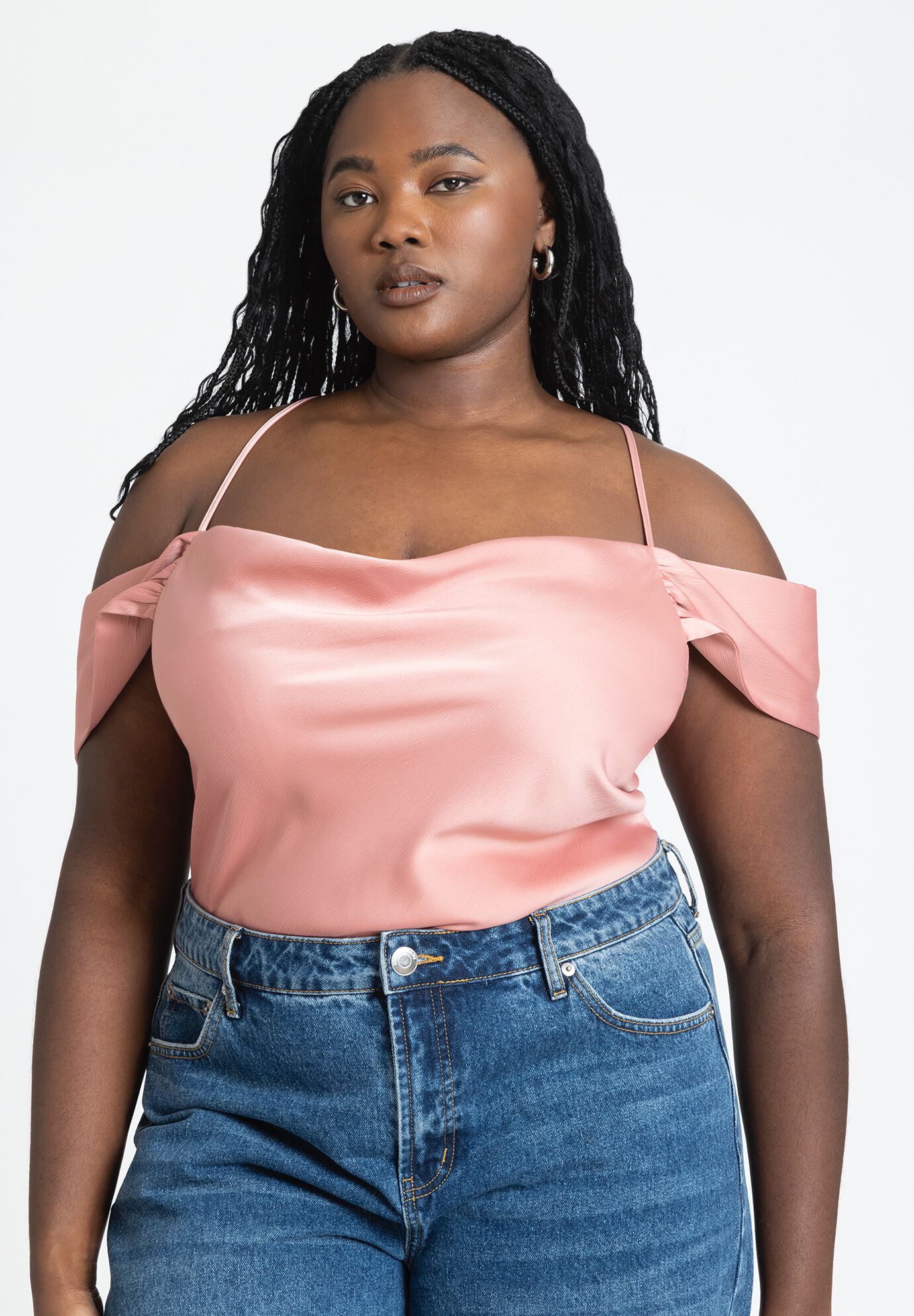Off the shoulder cowl neck sweater cheap