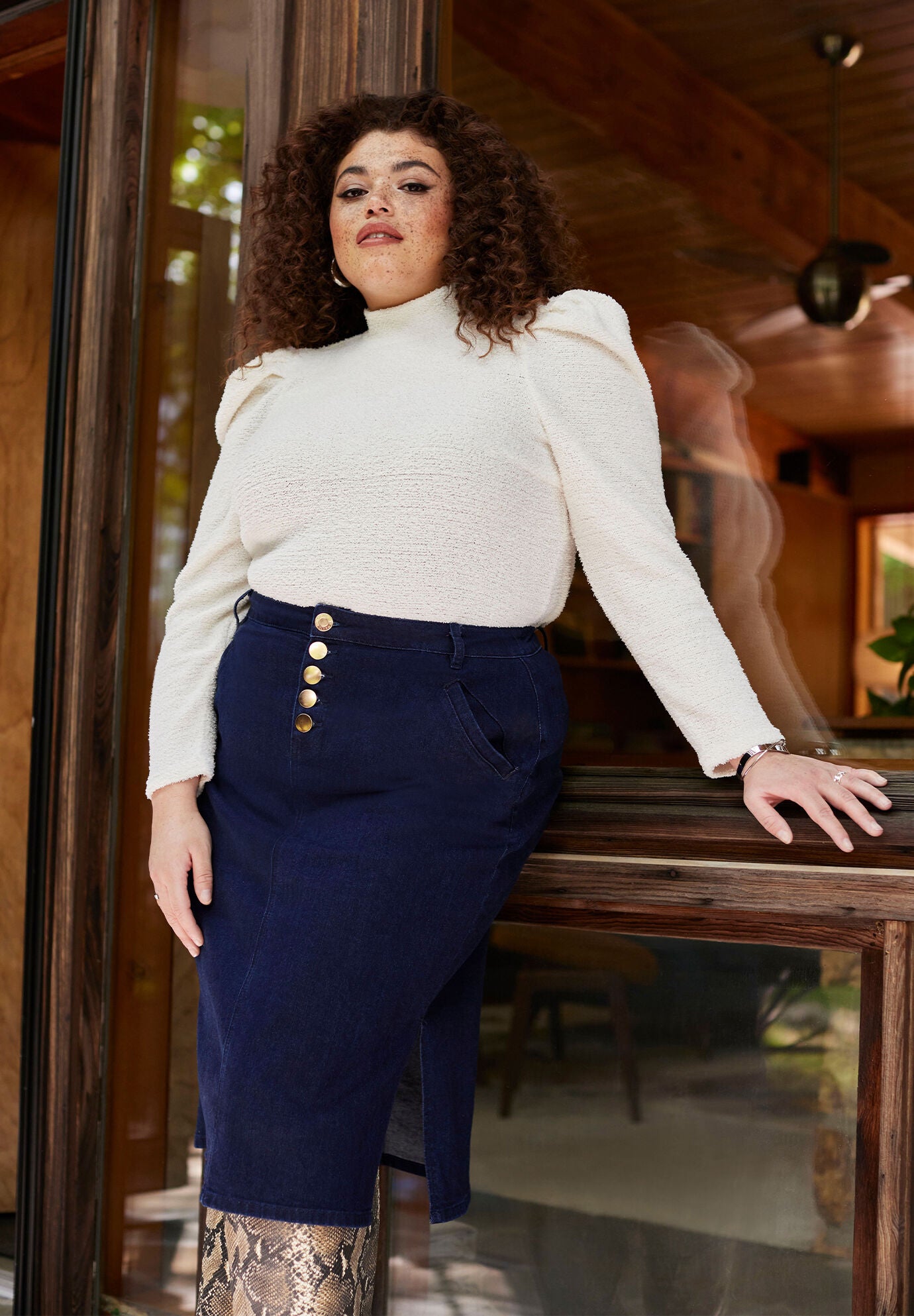 Eloquii black sequin skirt clearance