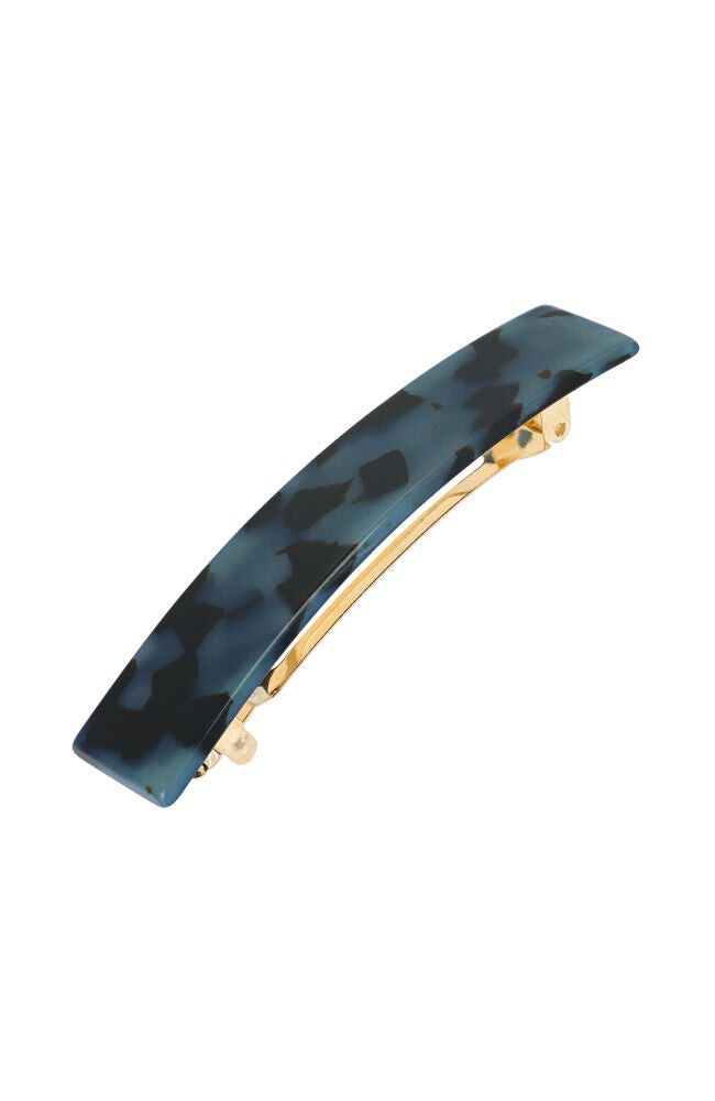 Classic Rectangle Barrette, BLUE TOKYO, hi-res image number 0