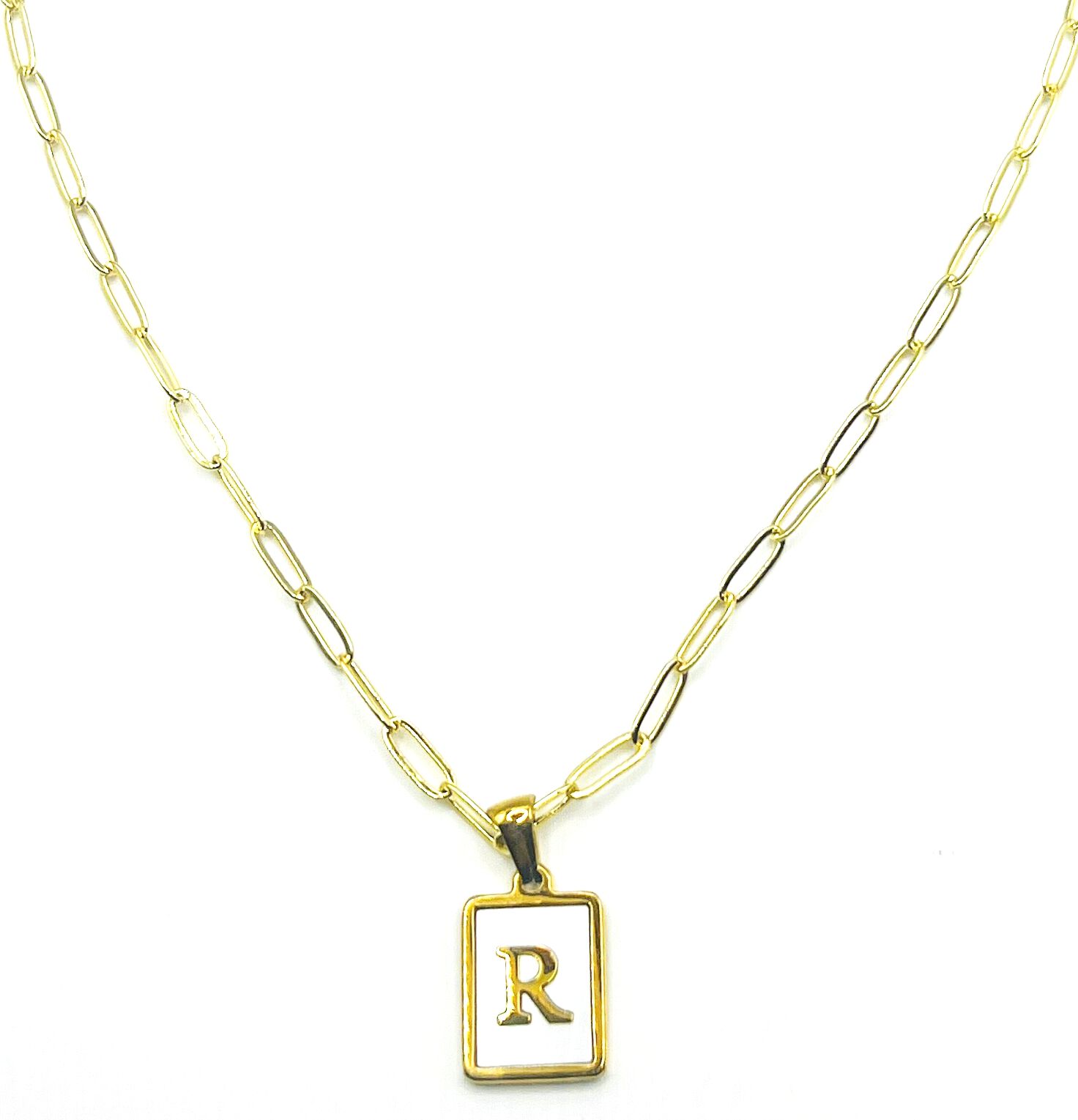Pearlescent Initial Necklace, R, hi-res image number 0