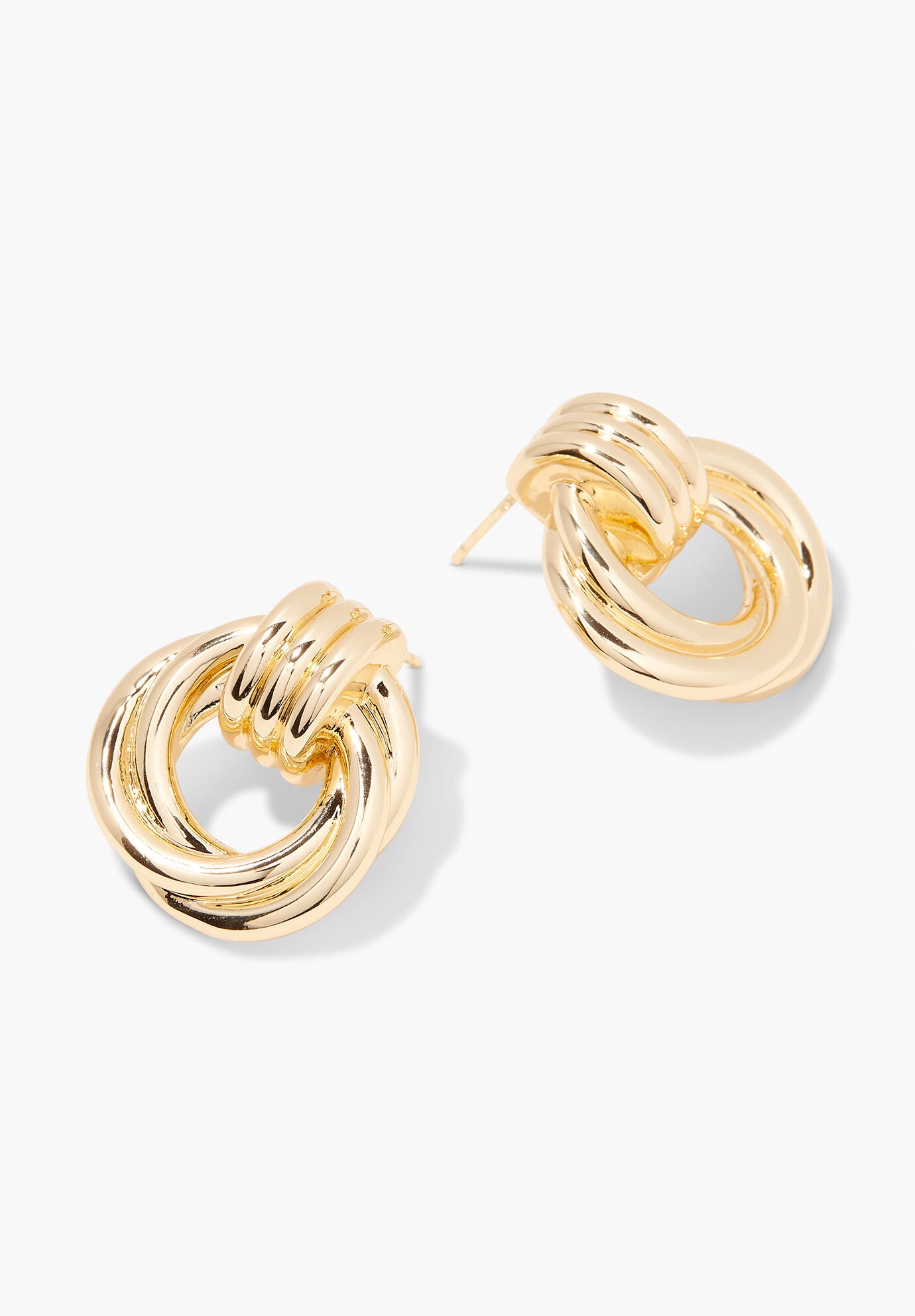 Meg Knot Earrings, GOLD, on-hover image number 1
