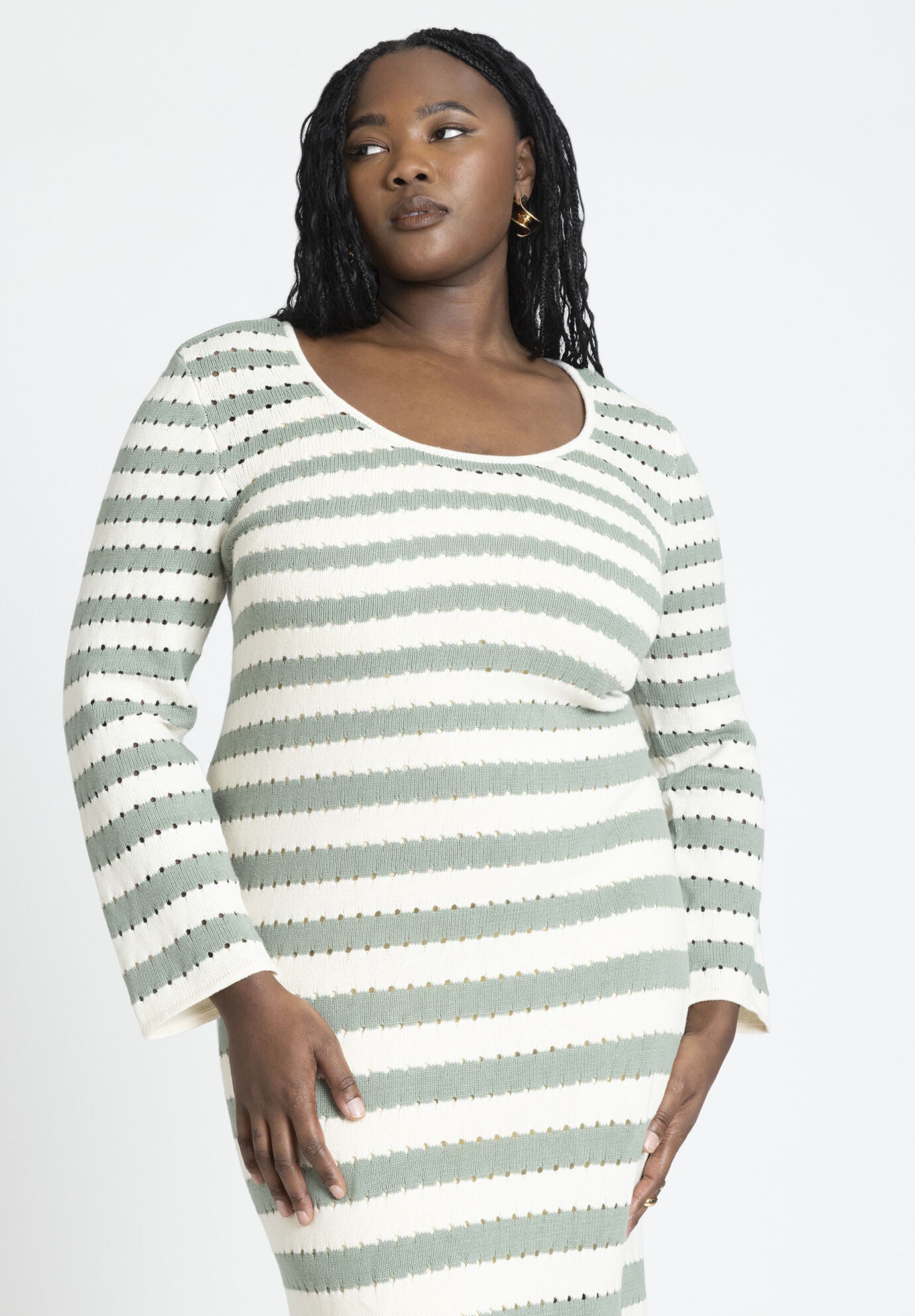 Sweater dress with tie sales