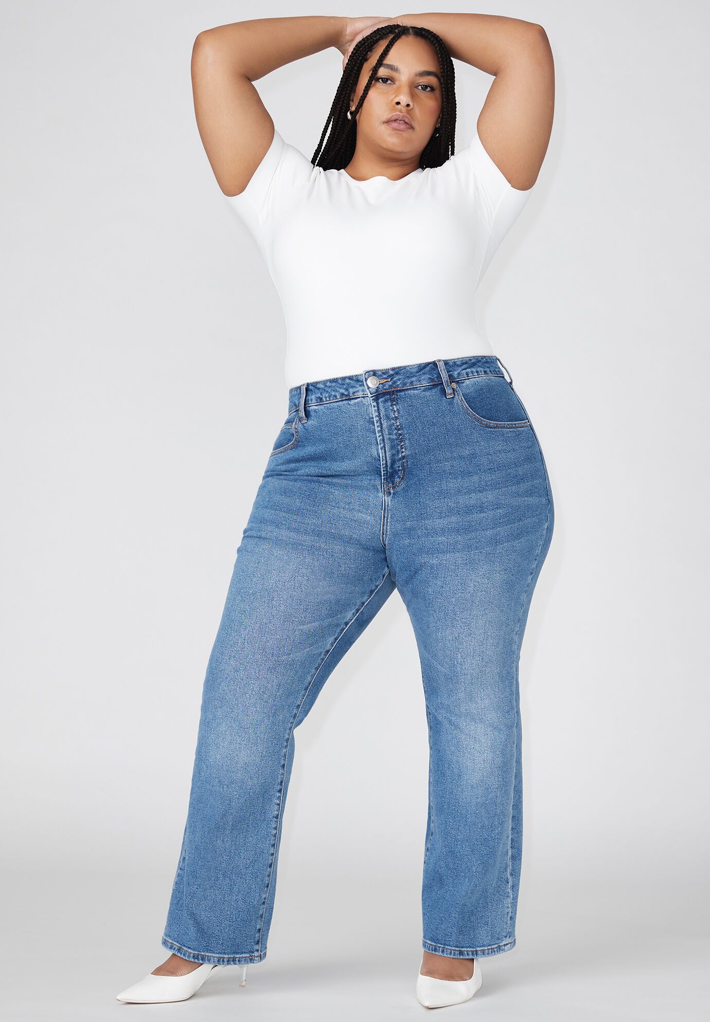 Plus Size Women The Flare Jean By ( Size 26 )