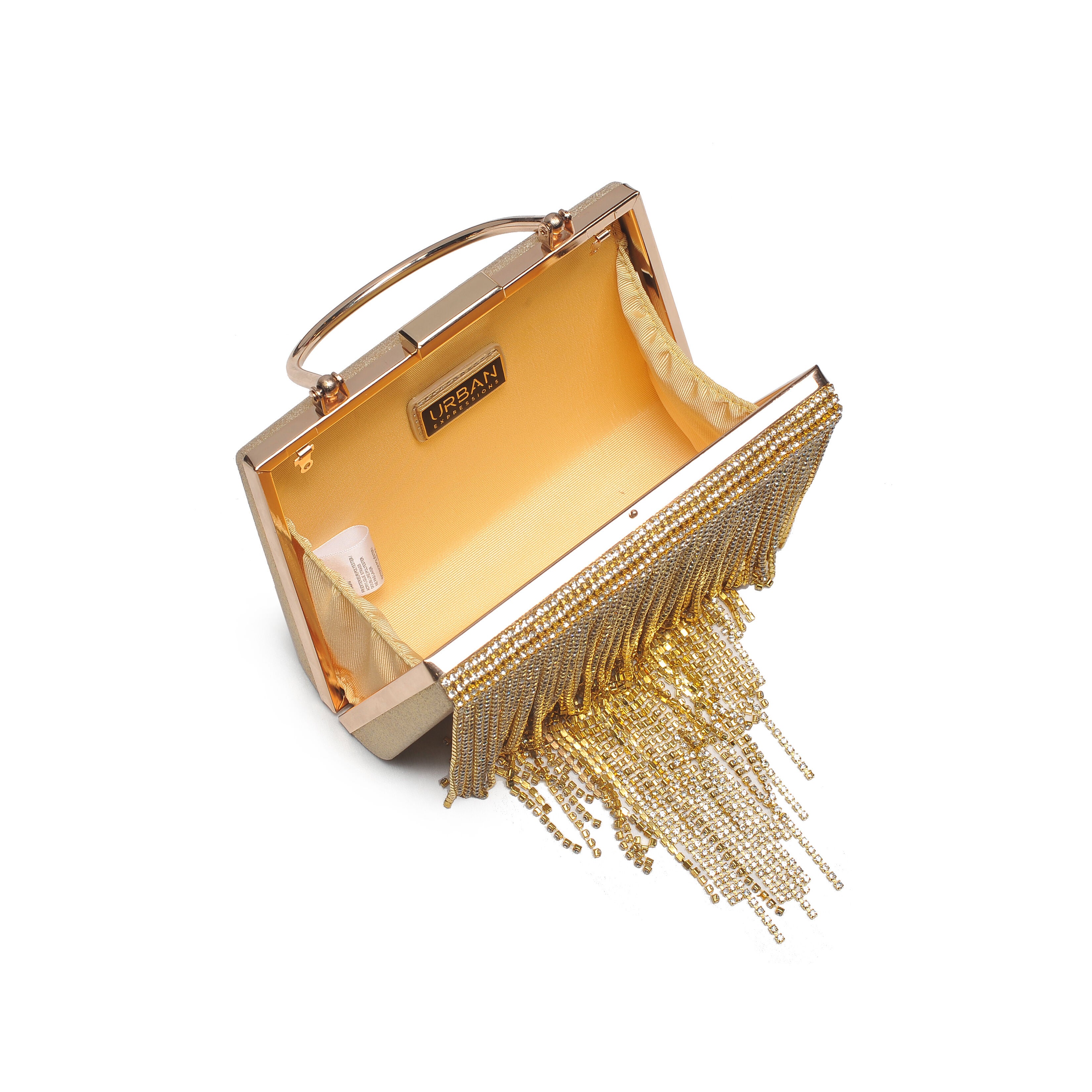 Gold Fringe Evening Bag Wren Style Gold Eloquii