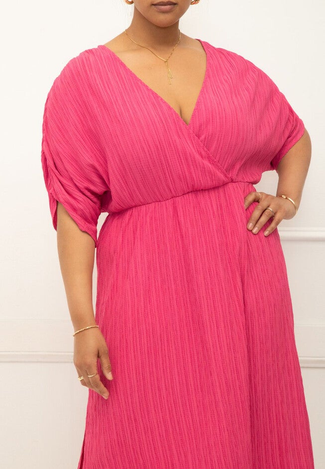 ELOQUII Elements Dolman Sleeve Maxi Dress, , on-hover image number null