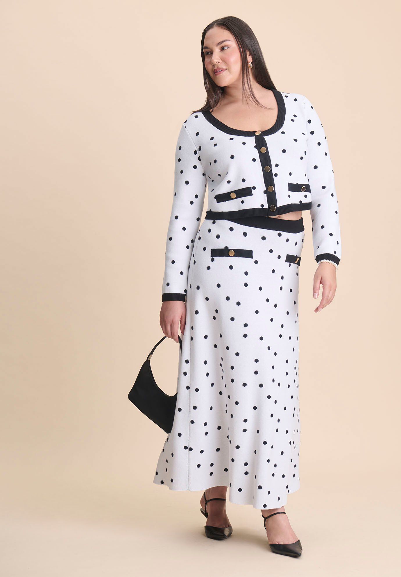 Intarsia Trumpet Sweater Skirt