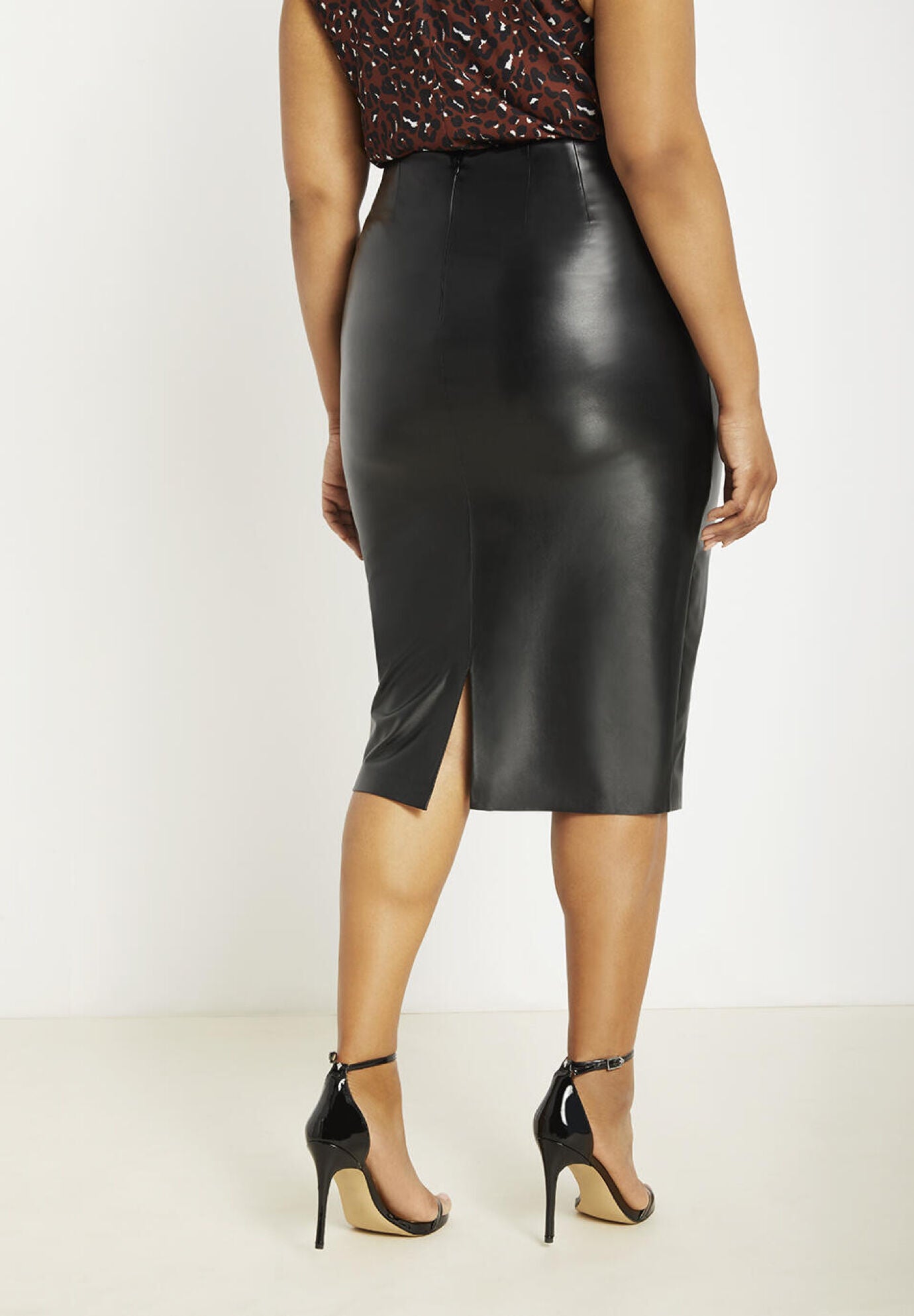 Eloquii faux leather skirt hotsell