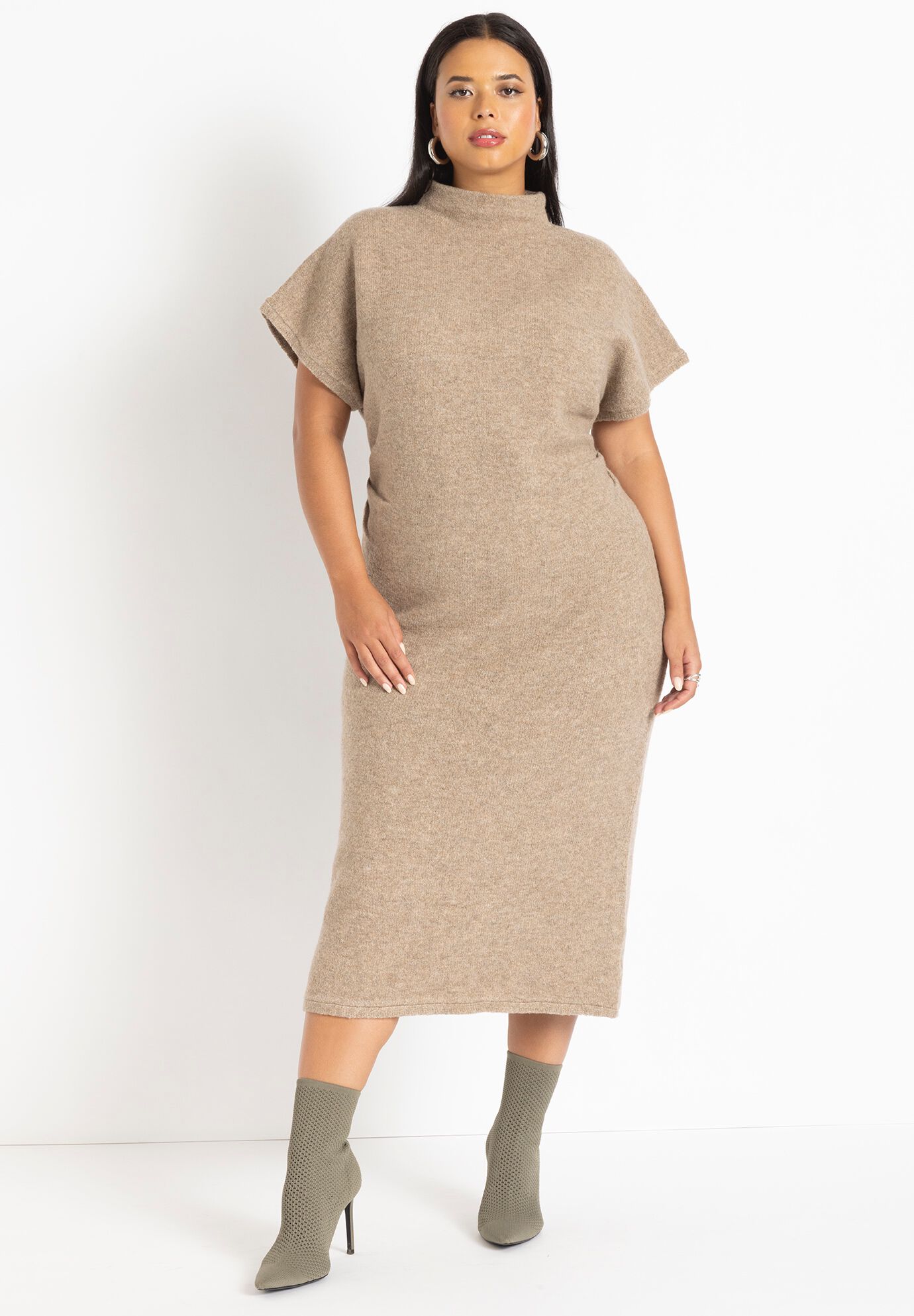 Short sleeve sweater dress sale