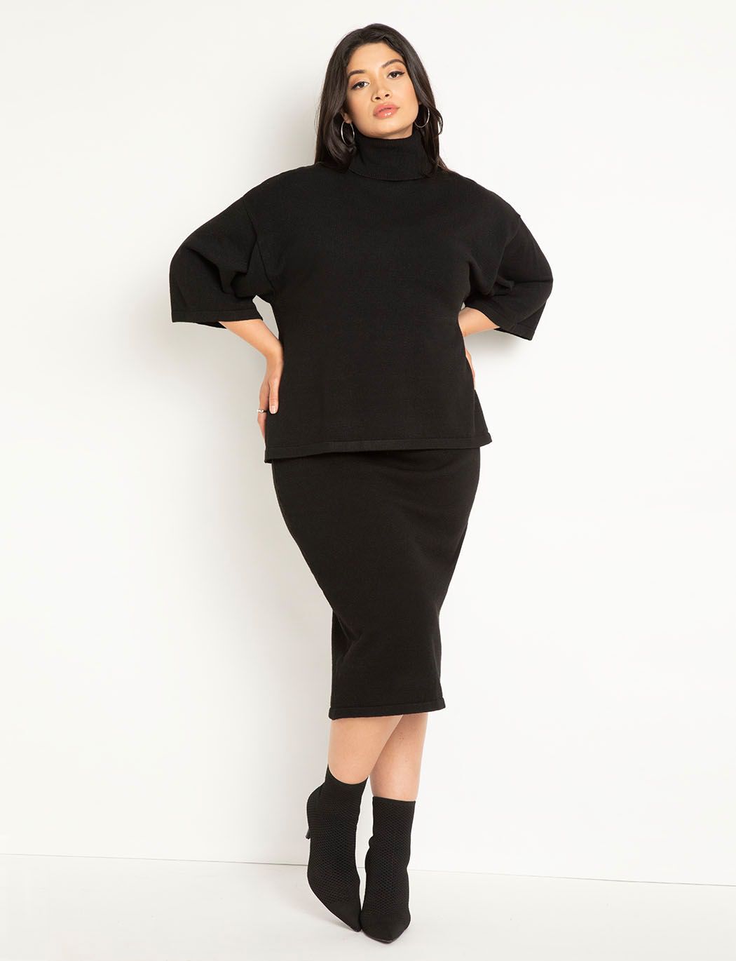 Three quarter sleeve turtleneck 2025