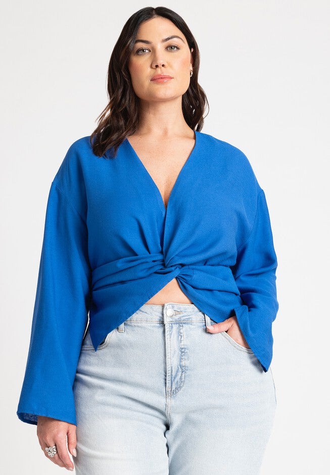 Multi-Tie Wrap Top, ROYAL, hi-res image number null