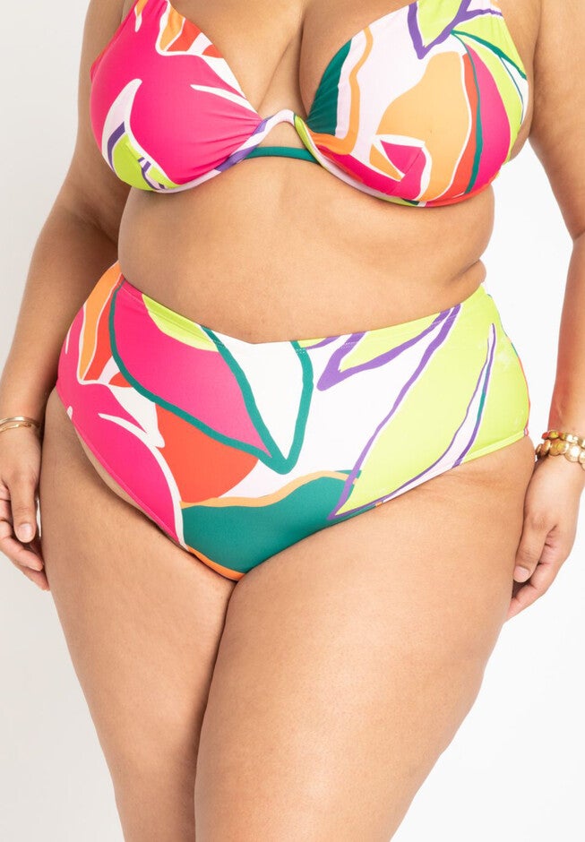 Gabi Fresh Swim x ELOQUII V-Front High Waisted Bikini Bottom, , on-hover image number null