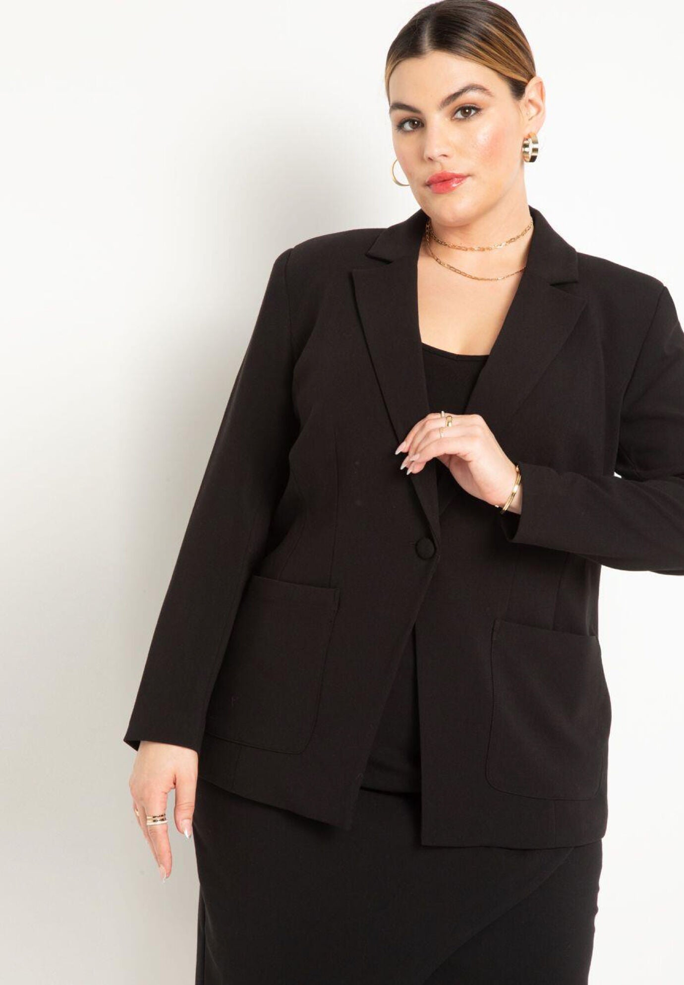 Women The 365 Suit Patch Pocket Blazer By ( Size 18 )