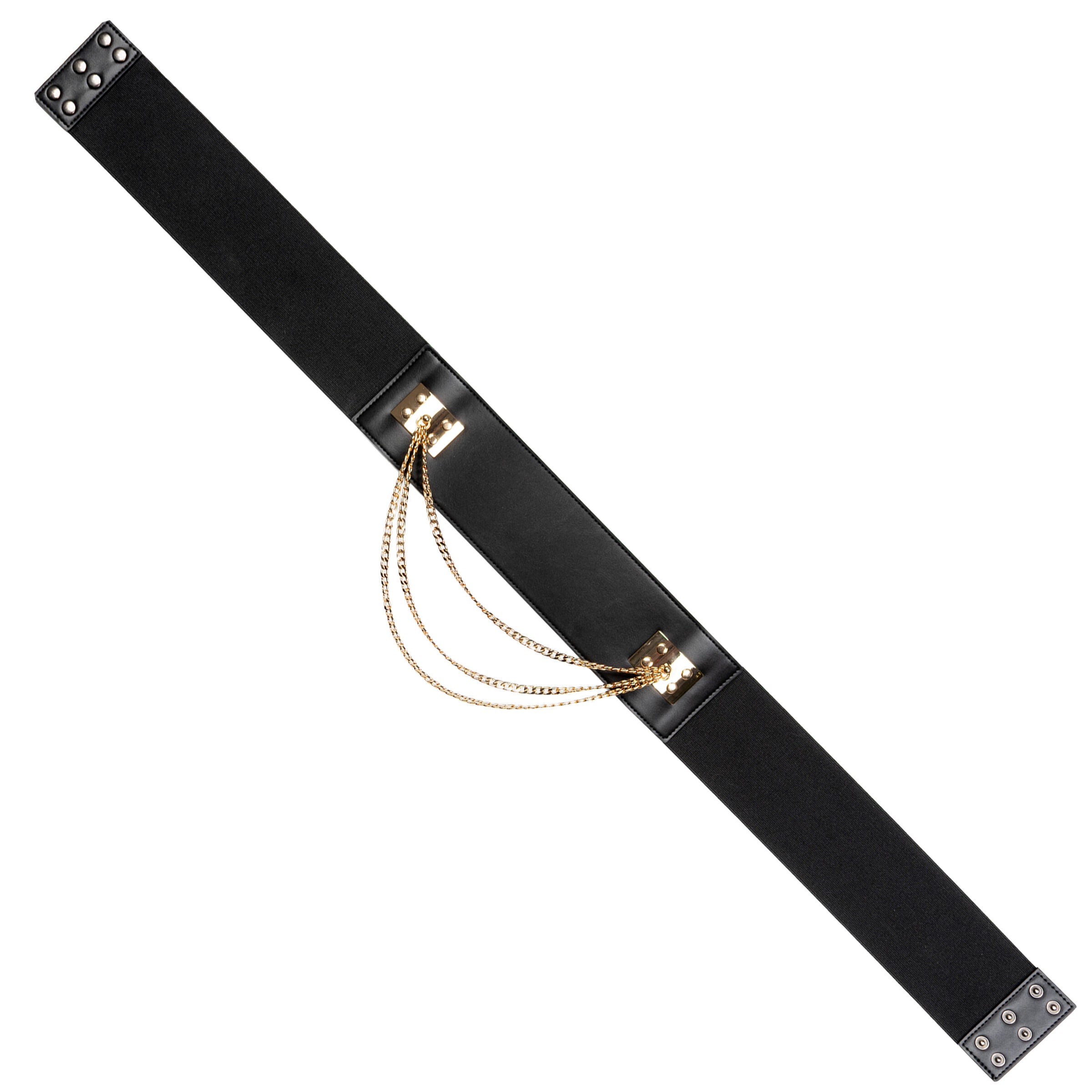 Wide Waist Chain Belt, BLACK ONYX, alternate image number 4