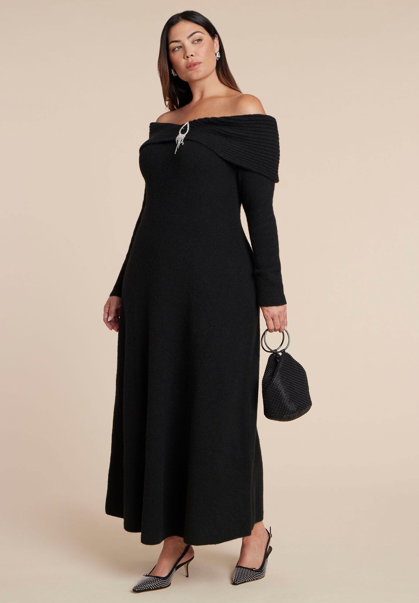 Mockneck Twofer Midi Dress | ELOQUII