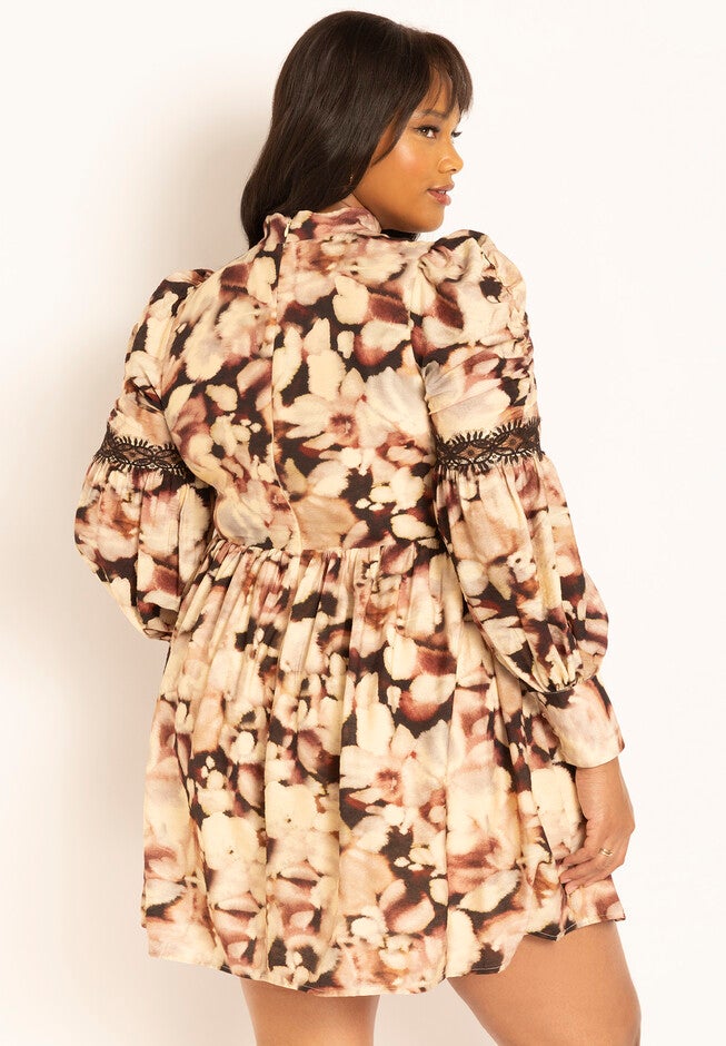 Lace Detail Mini Dress, , alternate image number null