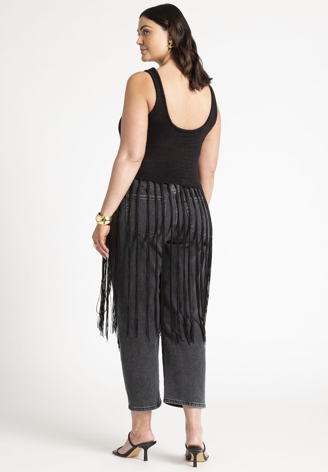 Fringe sweater plus size clearance