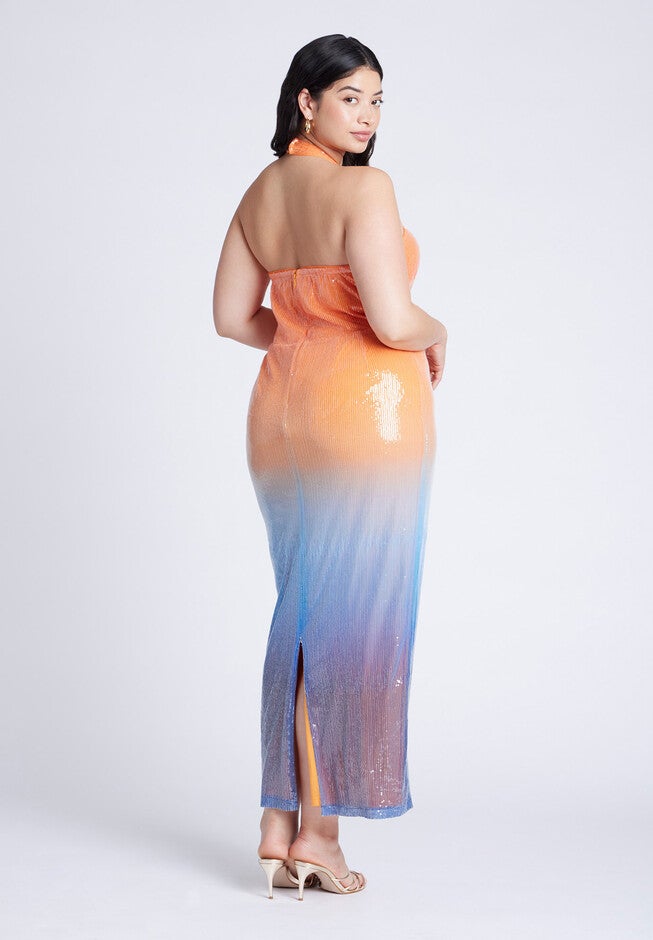 Ombre Star Sequin Dress, OMBRE, alternate image number null