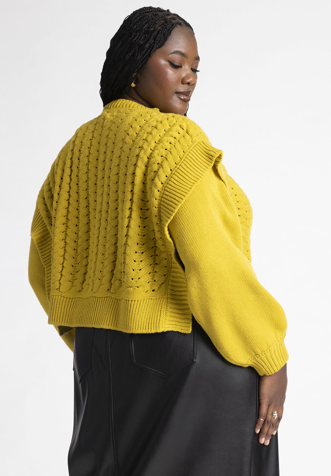 Plus size chunky cable knit sweater hotsell