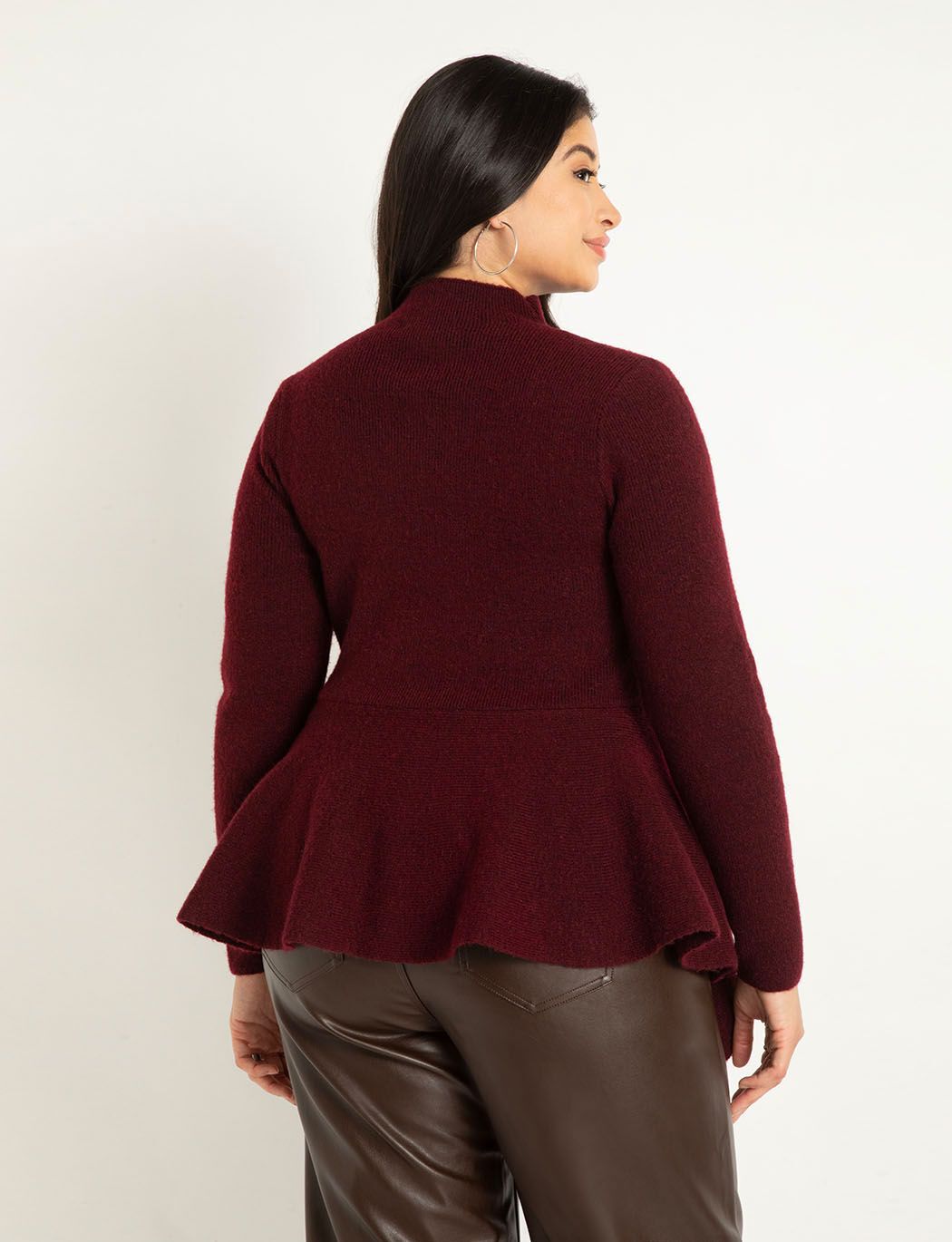Plus size peplum sweater clearance