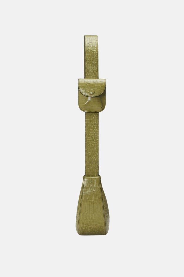 Rookie Croco Crossbody Medium, LEAF OLIVE, alternate image number 4