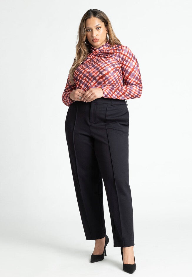 Twist Neck Long Sleeve Top, , alternate image number null