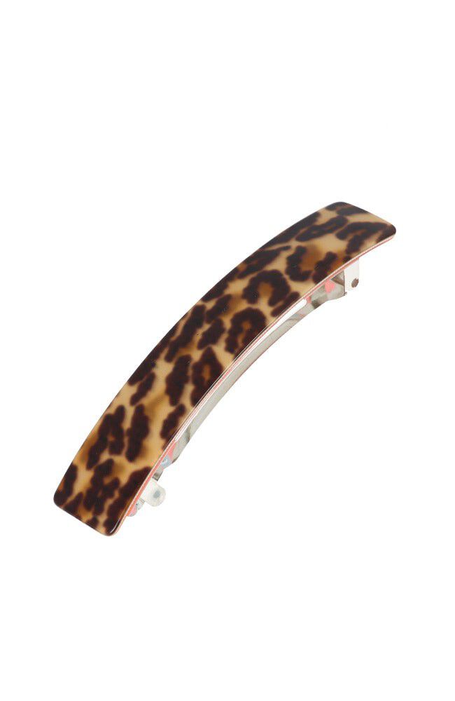 Rectangle Barrette, LEOPARD ROSE, hi-res image number 0