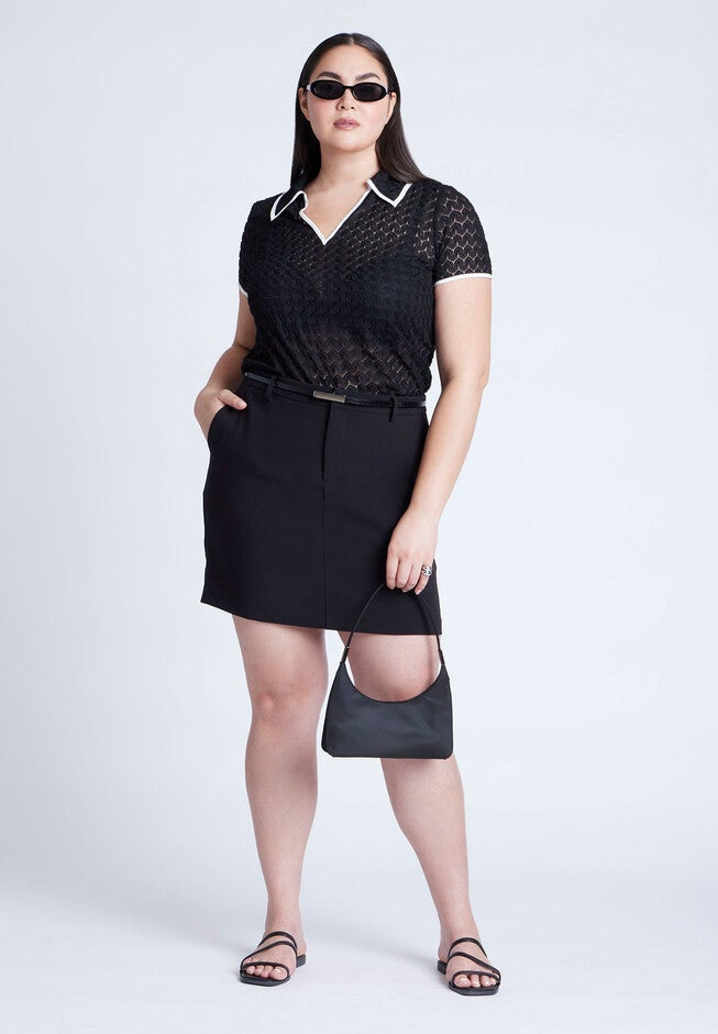 Textured Polo Shirt, BLACK ONYX, alternate image number null