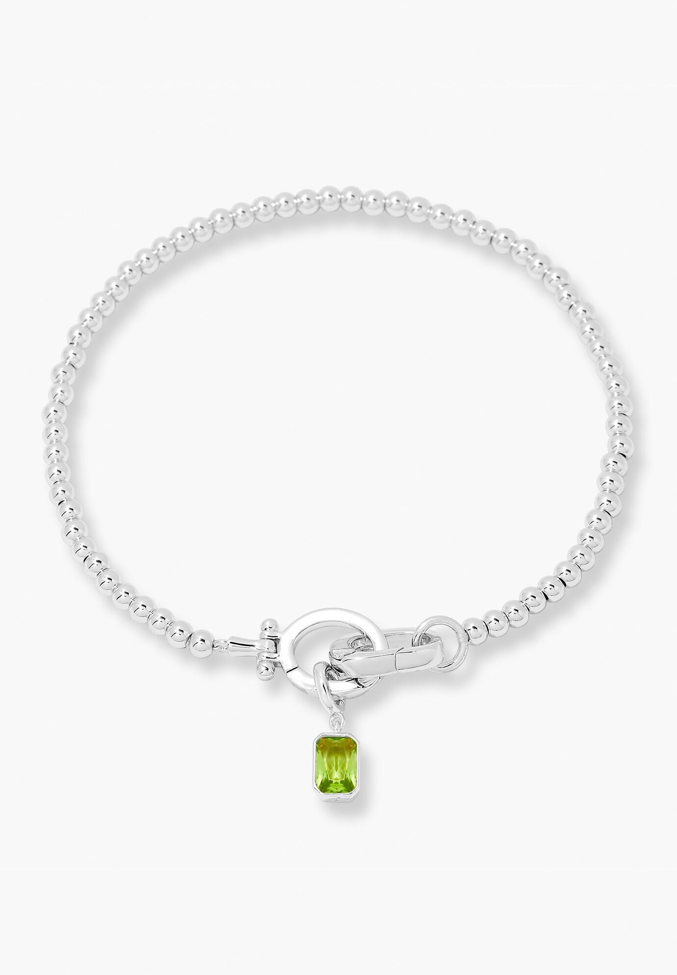 Mackenzie Silver Birthstone Bracelet, AUGUST, hi-res image number 0