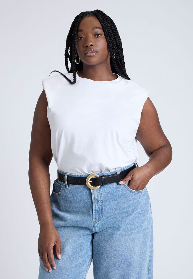 Circle Buckle Belt, BLACK, hi-res image number null