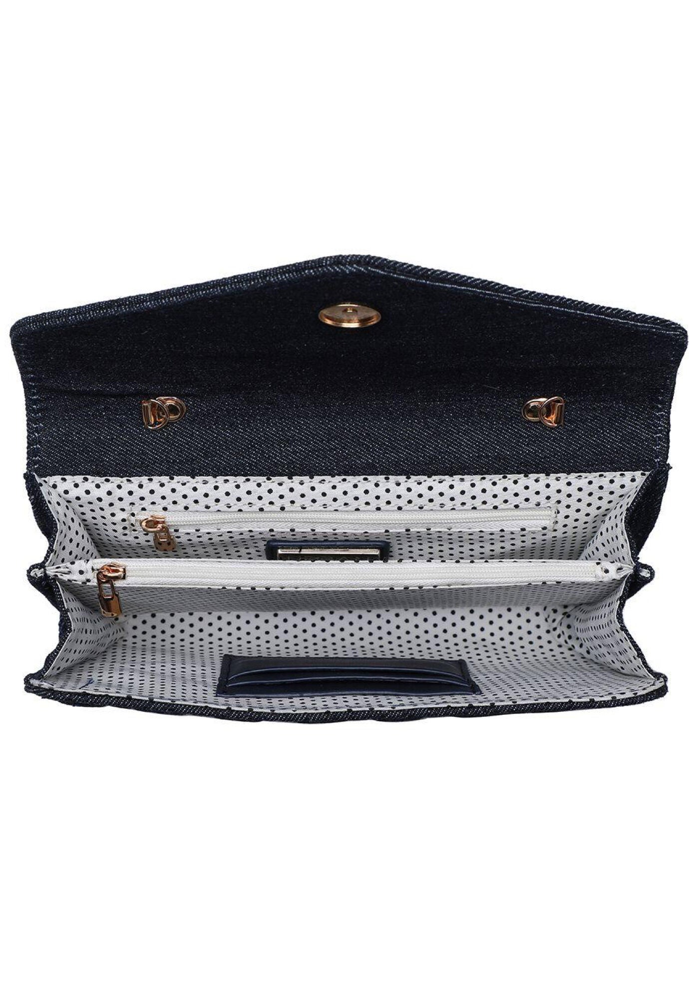 Quilted Denim Clutch, , alternate image number 3