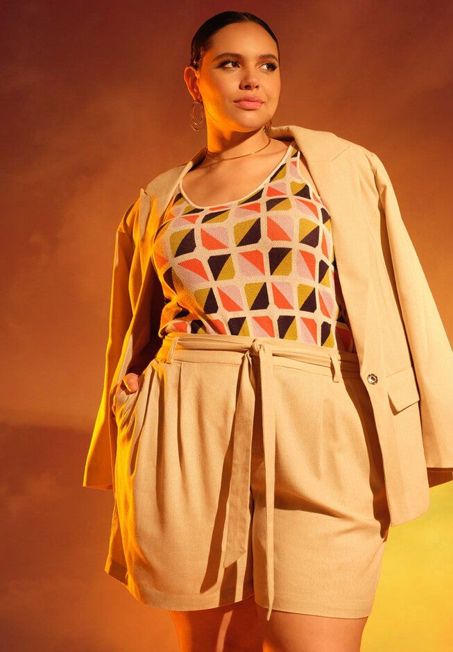 Long Relaxed Linen Blazer, , alternate image number null