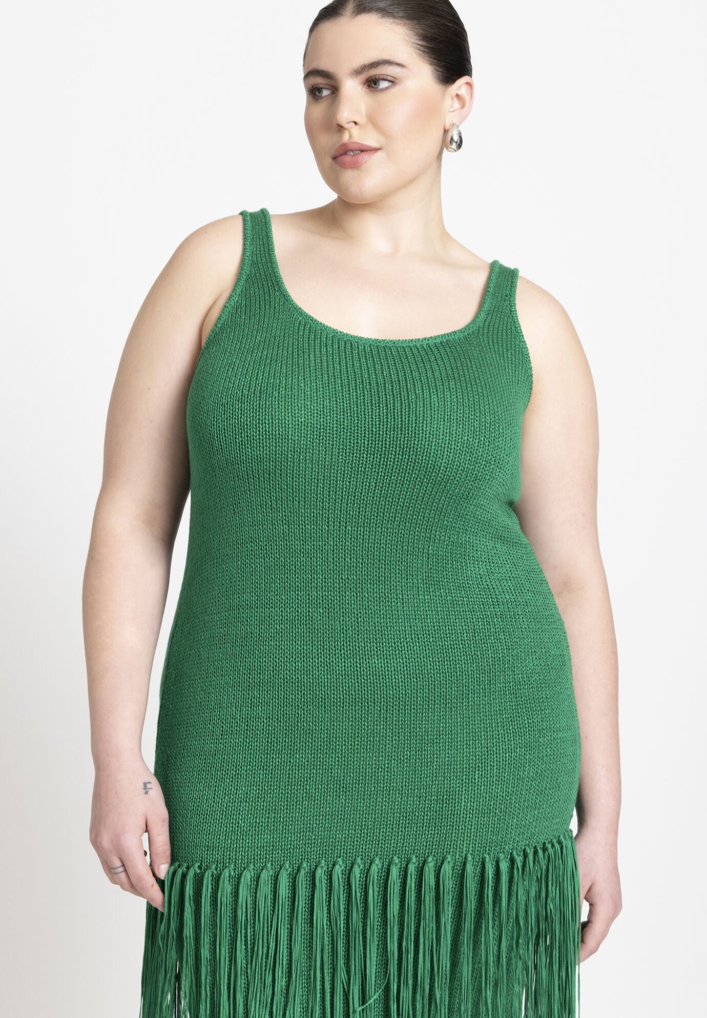 Plus size fringe sweater best sale