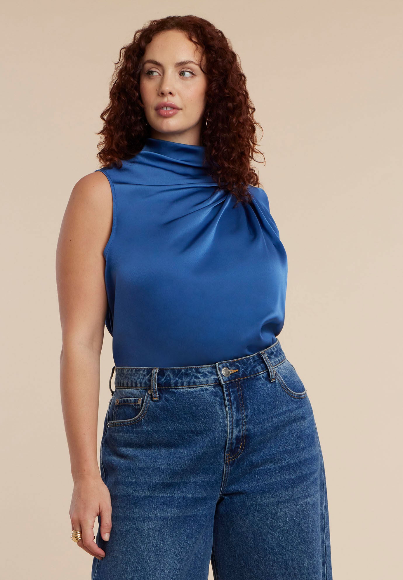 売れ筋商品|||エロクイ カットソー トップス レディース Plus Size Asym Twist Sleeve Top Tofu Asym Twist Sleeve Top - High-Stretch Knit Classic, Tofu