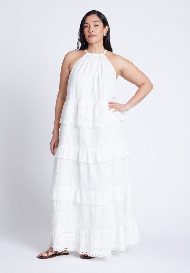 Lace Detail Aline Dress, JET STREAM, alternate image number null
