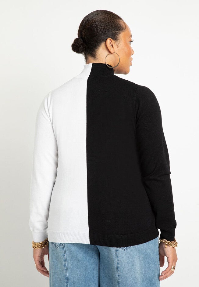 Vertical Colorblocked Turtleneck, , on-hover image number null