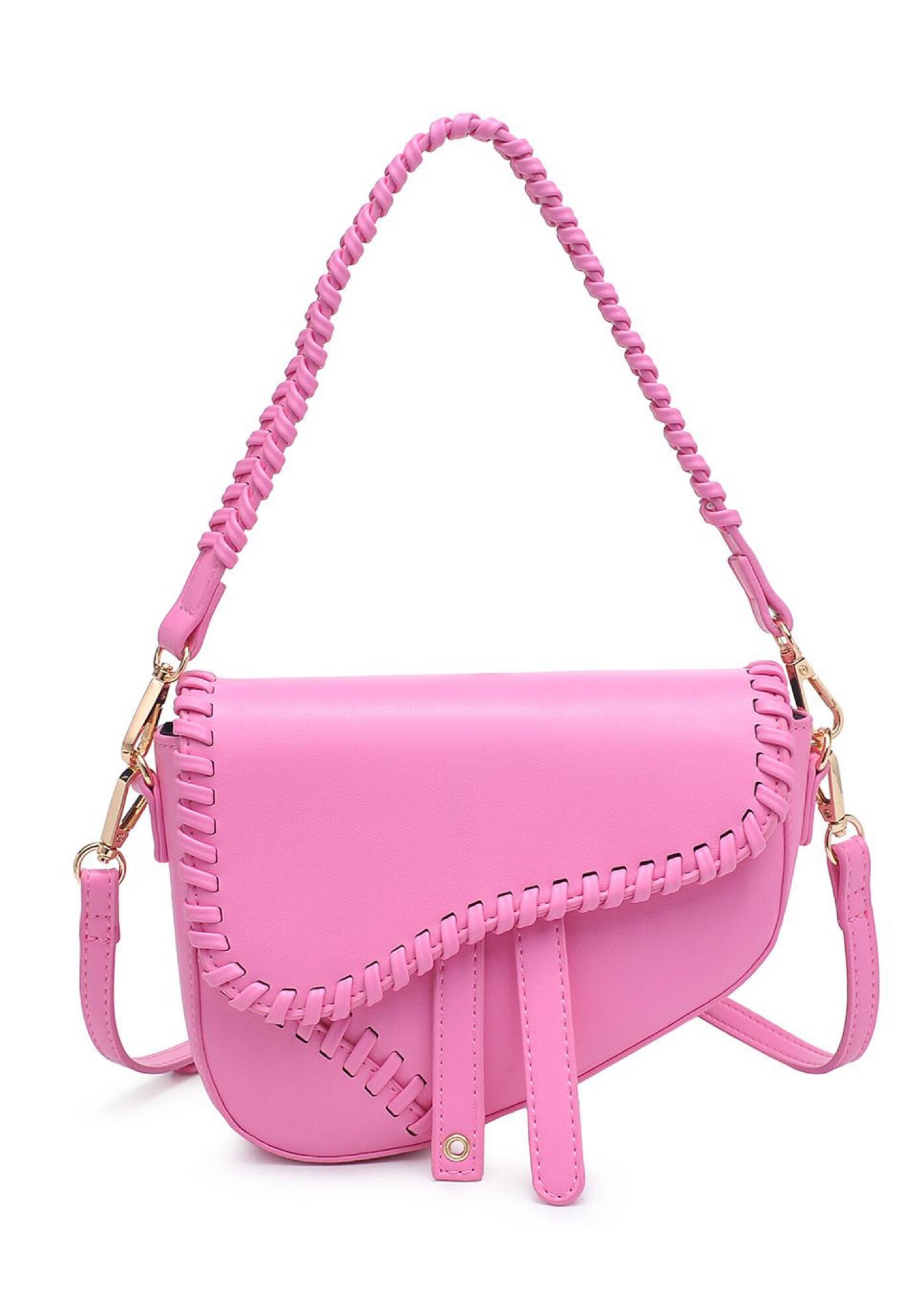Stitch detail saddle store bag