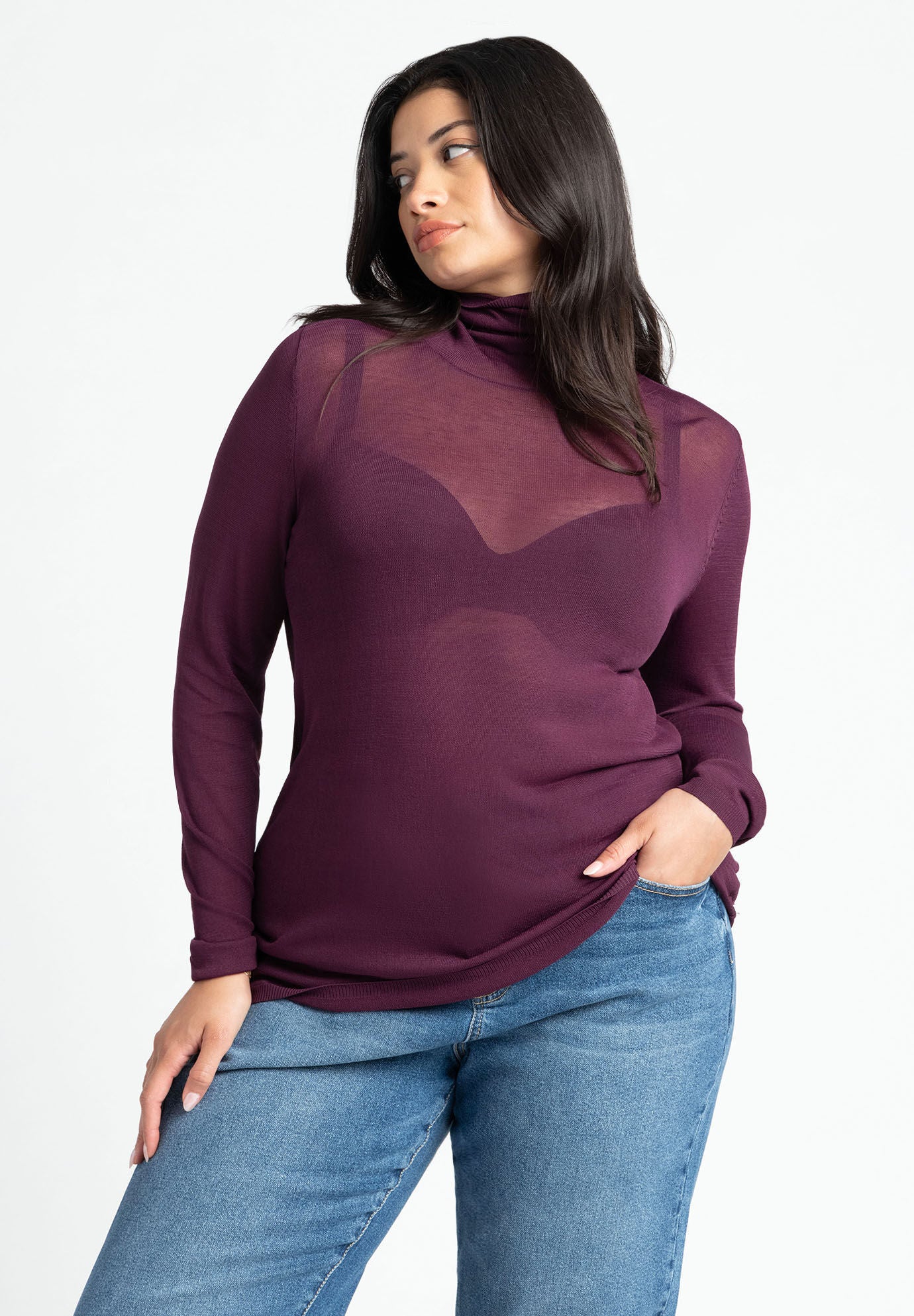 Lightweight turtleneck sweater women's outlet