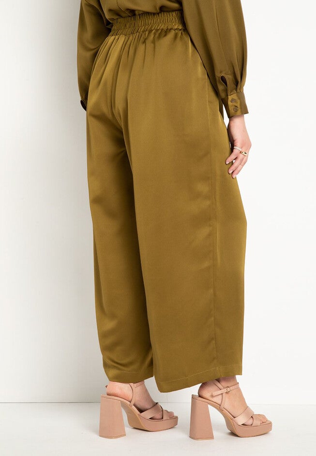Wide Leg Satin Pant, , alternate image number null