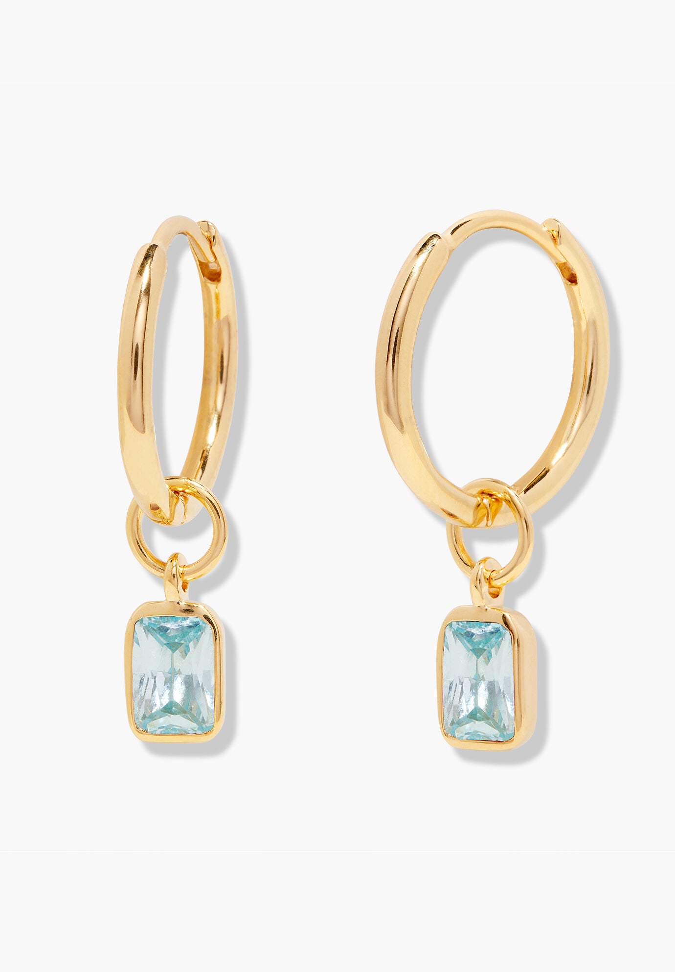 Mackenzie Gold Birthstone Hoops, MARCH, hi-res image number 0