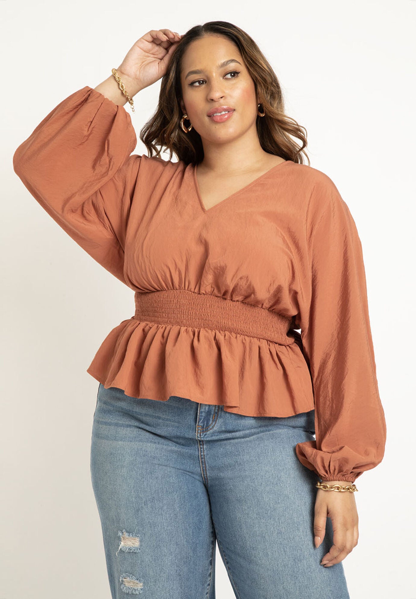 Eloquii sale peplum top
