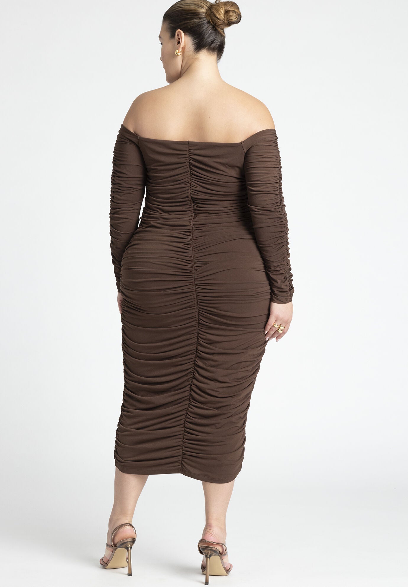 Nookie romee ruched off shoulder on sale