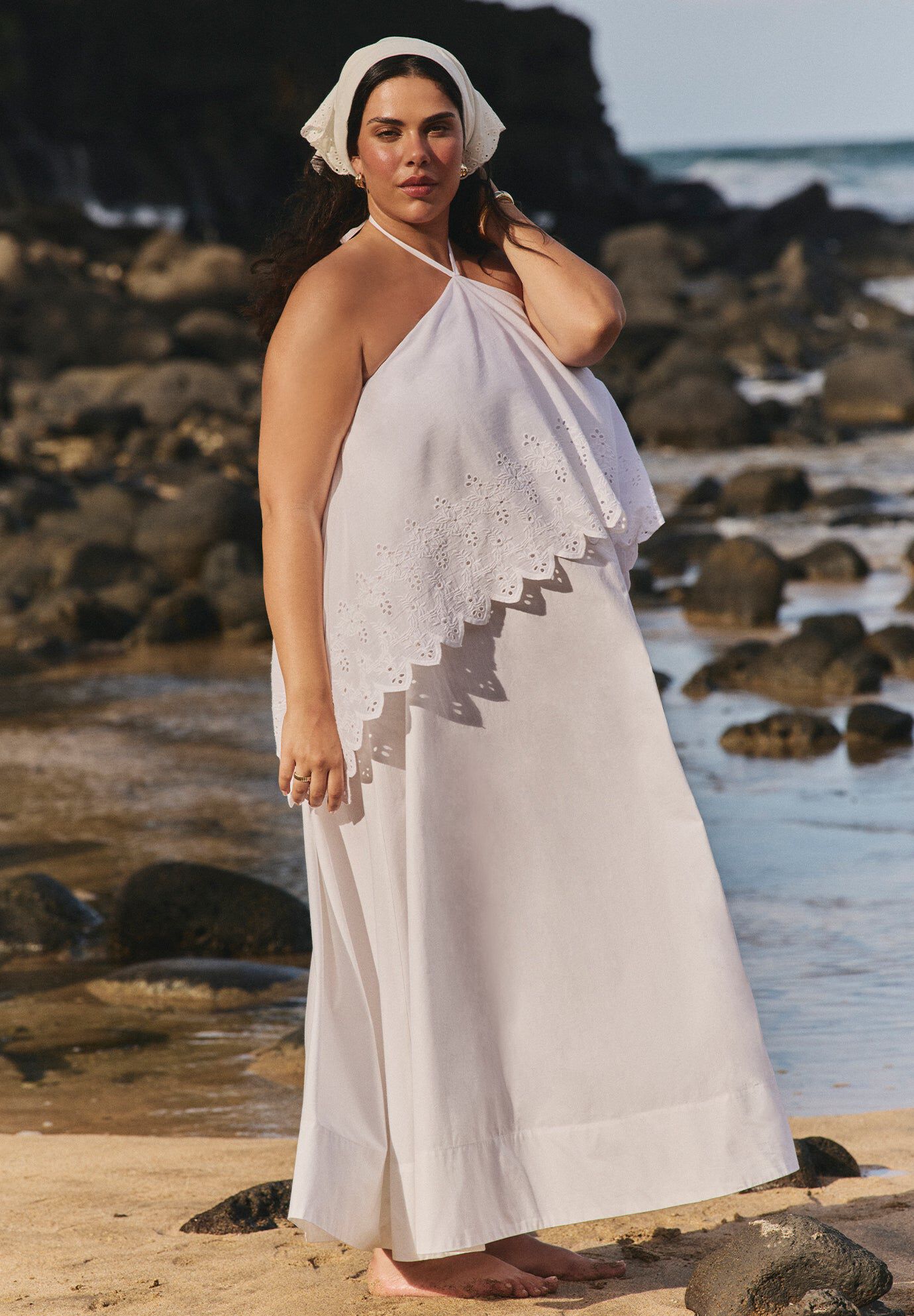 eloquii maxi dress Plus Size Women's One Shoulder by in Fragile Sprout (Size 28) All styles are fit on a 57 model. ELOQUII Women's Hardware Detail Trapeze