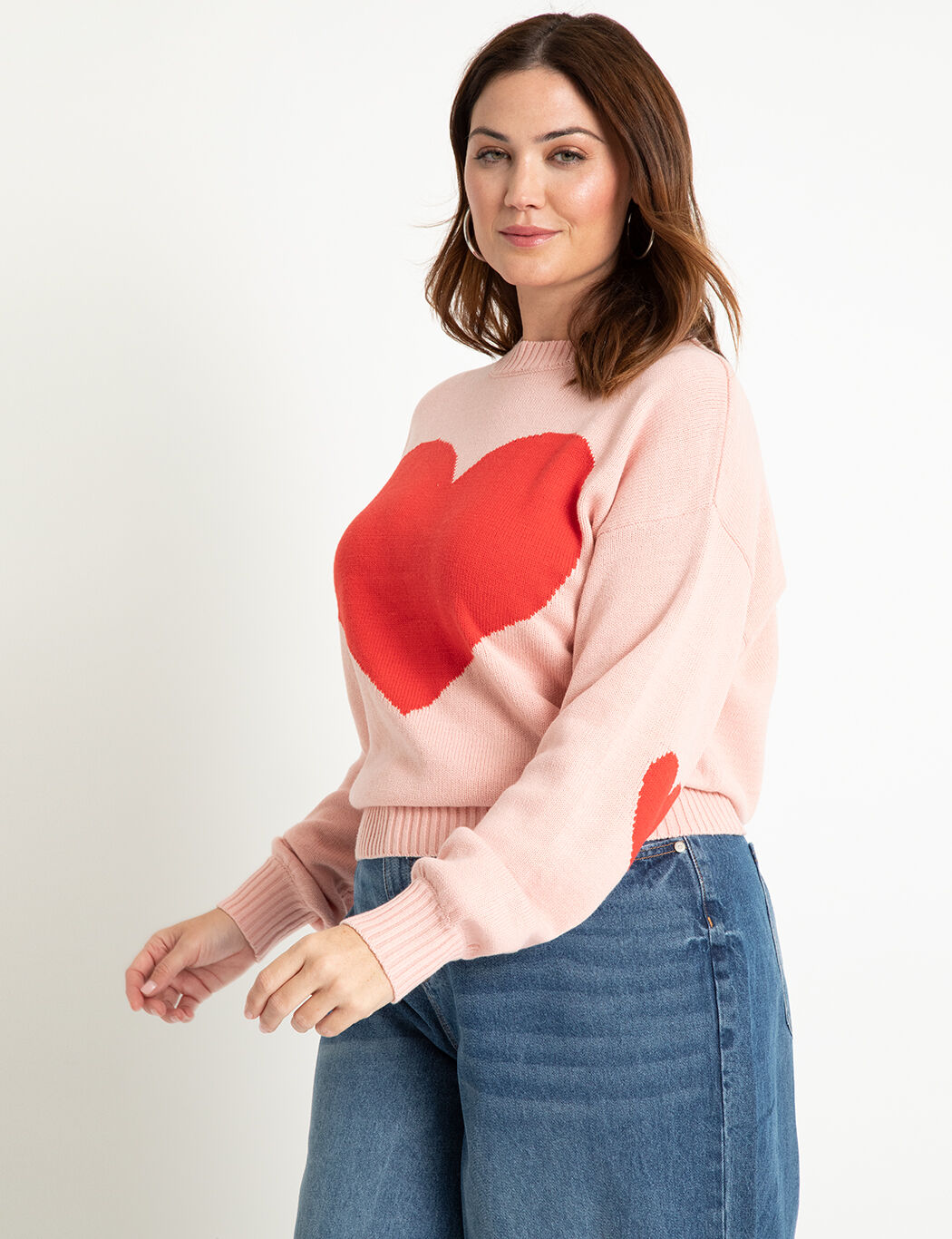 Women Heart Sweater By ( Size 14/16 )